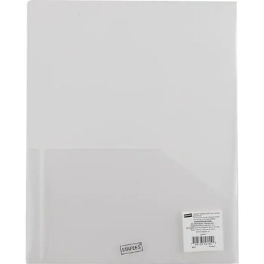Staples 2 Pocket Folder, Letter Size, Clear (26382)